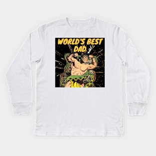 World's Best Dad | Best Fathers Day Gift. Kids Long Sleeve T-Shirt